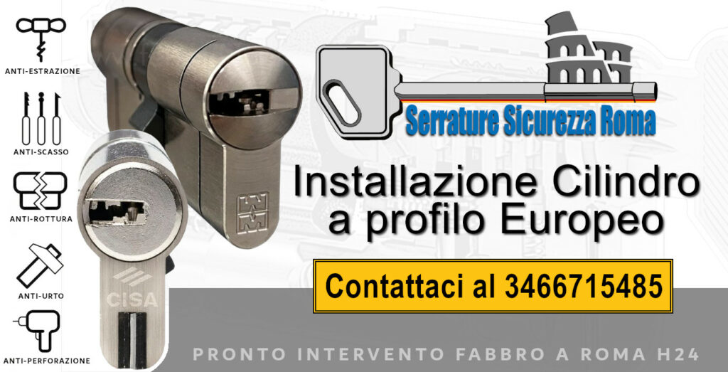 installazione cilindro a profilo europeo