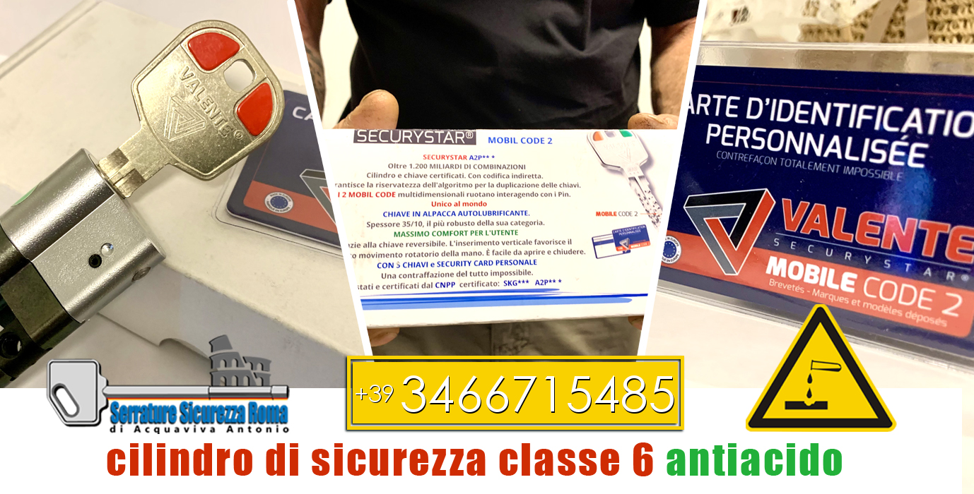 nuovo cilinseo sicurezza classe 6 antiacido